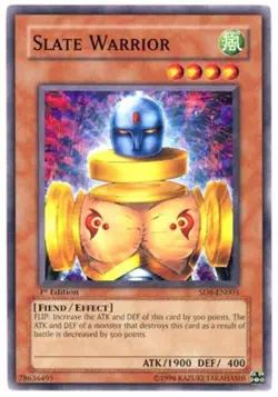 Near Mint, English Yu Gi Oh Slate Warrior - SD8-EN005 - Common - 1st Edition Str - Image 1