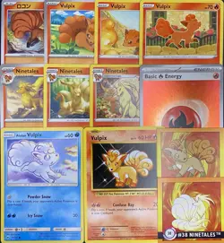 12x Pokemon Cards Ninetales Vulpix Lot - XY Cosmos Holo Rare Vintage Artbox TCG - Image 1