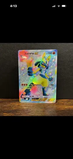 Pokemon TCG Pocket Shiny Lucario EX Holographic SIR- Fan Art Card - Image 1