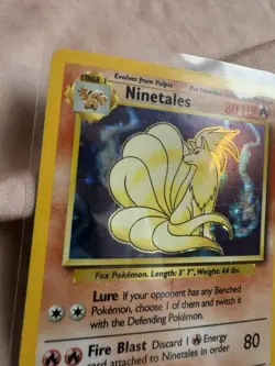 1999 Pokemon Vintage Ninetails Card Rare Base Set 12/102 Holo NM - Image 2