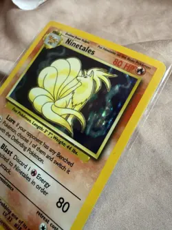 1999 Pokemon Vintage Ninetails Card Rare Base Set 12/102 Holo NM - Image 3