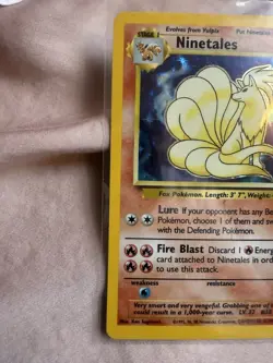 1999 Pokemon Vintage Ninetails Card Rare Base Set 12/102 Holo NM - Image 5