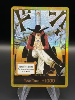 DON!! Card (Dracule Mihawk) (Gold) The Azure Sea's Seven Foil - Image 1