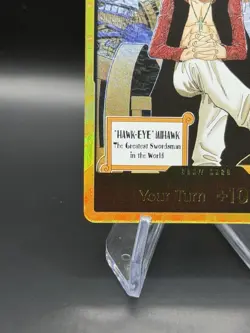DON!! Card (Dracule Mihawk) (Gold) The Azure Sea's Seven Foil - Image 3
