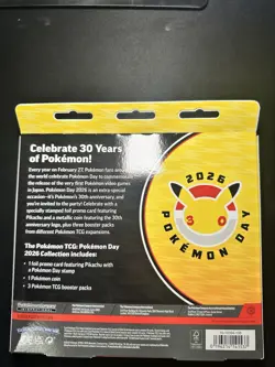 Pokemon Day 2026 Collection Box Pikachu Promo Card Coin 3 Packs - Image 2