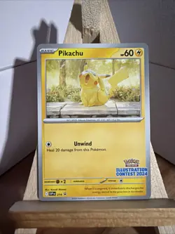 Pokemon Pikachu Promo 214 (Illustration Contest) SV: Scarlet & Violet Promo Card - Image 2