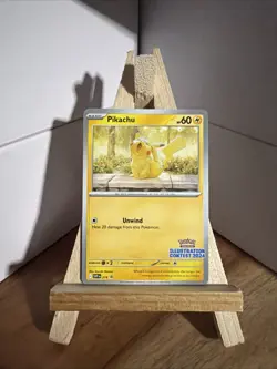 Pokemon Pikachu Promo 214 (Illustration Contest) SV: Scarlet & Violet Promo Card - Image 3