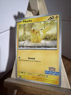 Pokemon Pikachu Promo 214 (Illustration Contest) SV: Scarlet & Violet Promo Card - Image 5