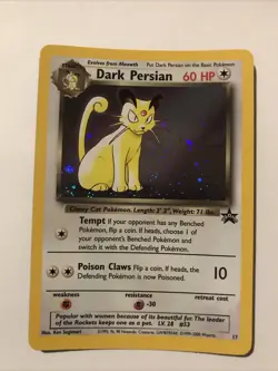 Dark Persian 17 Holo Black Star Promo WOTC Pokemon Card - Image 1