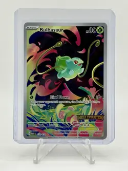 Pokemon TCG Bulbasaur IR 133/132 Mega Evolutions Stamped Promo Card NM - Image 1