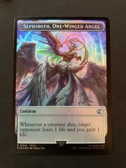 Final Fantasy x MtG - Sephiroth, One-Winged Angel - Emblem - FOIL 0024 - Image 1