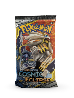 Pokemon TCG Sun & Moon Cosmic Eclipse Booster Pack Solgaleo & Lunala Art - Image 1