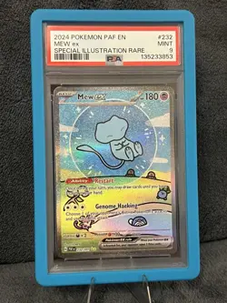 Pokemon Mew EX 'Bubble Mew' Sir 232/091 Paldean Fates PSA 9 w/ Bumper Guard - Image 1