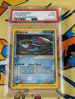 2003 Pokemon Black Star Promo 001 Kyogre ex PSA 6 Vintage eReader Non-Holo - Image 2