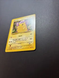 Pikachu 058/102 Base Set Regular Unlimited Yellow Cheeks Pokemon WOTC NM/LP - Image 2