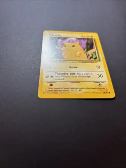 Pikachu 058/102 Base Set Regular Unlimited Yellow Cheeks Pokemon WOTC NM/LP - Image 3