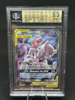 2016-21 Pokemon Sun & Moon Promo Mewtwo & Mew GX BGS 9.5 STRONG SUBGRADES - Image 1