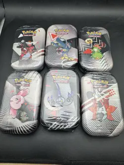 POKEMON BLACK BOLT & WHITE FLARE UNOVA MINI TIN Lot OF 6 - Image 1