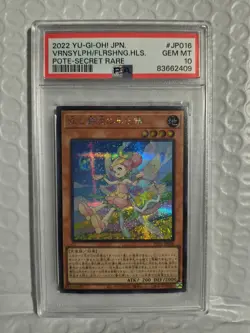 2022 YU-GI-OH! JPN. Vernusylph Flourishing Hills POTE- Secret Rare #JP016 PSA 10 - Image 1