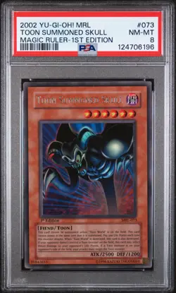 2002 YU-GI-OH! MRL-MAGIC RULER 1ST ED #073 TOON SUMMONED SKULL PSA 8 - Image 1