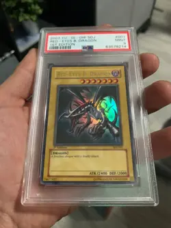 YuGiOh SDJ-001 - Red-Eyes B. Dragon - MINT - 1st Edition - PSA 9 - Ultra Rare! - Image 1