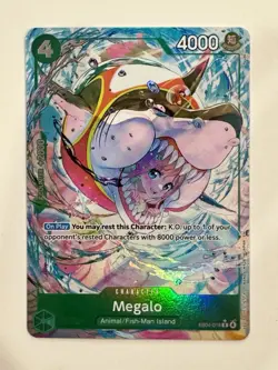 One Piece TCG The Azure Sea’s Seven Megalo / EB04-018 Alt Art Rare NM - Image 1
