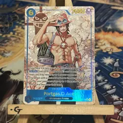 One Piece TCG Carrying on His Will Portgas D Ace Alt Art OP13-119 SEC Rare! NM! - Image 1