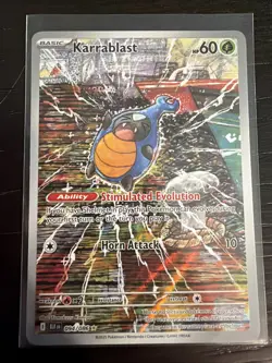 Karrablast 094/086 Black Bolt Illustration Rare Pokemon TCG Card NM - Image 1