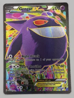 Pokemon TCG XY Phantom Forces Gengar EX Full Art Ultra Rare Card 114/119 - (NM) - Image 1