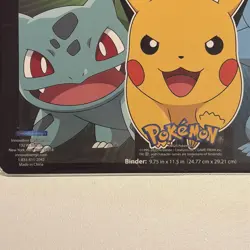 Pokemon 3 Ring Notebook Binder Pikachu With Starters Compatible W/ 9card Pages - Image 3