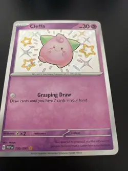 Cleffa 150/091 - Paldean Fates - Pokemon Card - NM - Shiny Holo Rare - Image 2