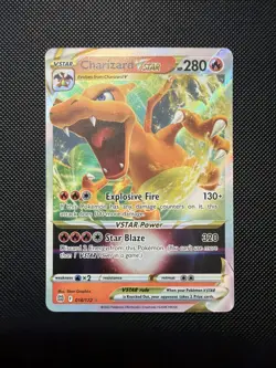 CHARIZARD VSTAR 018/172 BRILLANT STARS ULTRA RARE HOLO POKEMON CARD - Image 1