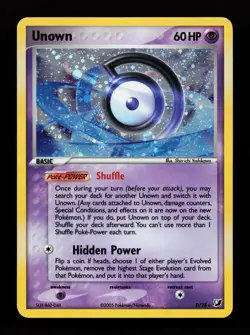 Unown (D) D/28 Holo Rare Unseen Forces Pokemon Card - Image 1