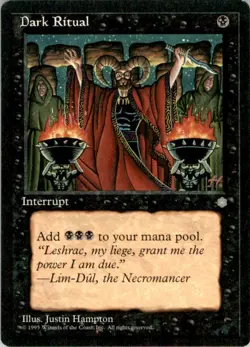 1995 Magic The Gathering Ice Age Dark Ritual #120 Light Play - Image 1