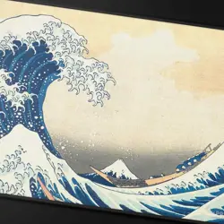 Ultra Pro: Fine Art: The Great Wave Off Kanagawa: Black Stitched Playmat - Image 3