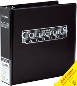 Ultra Pro BLACK Collector Album 3 Ring Binder FOLDER Pokemon MTG AFL Yugioh - Image 1