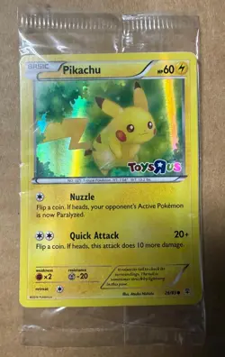 Pokemon TCG Pikachu - Toys R Us Promo Card Holo 2016 - 26/83 - Sealed - Image 1