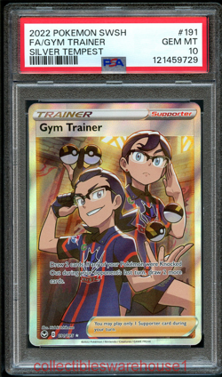 Pokemon Silver Tempest Gym Trainer 191 PSA 10 - Image 1