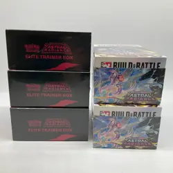 Lot of (2) Pokemon Astral Radiance Built & Battle Display Case w/ (3) ETB's - Image 2