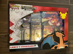 Pokemon TCG Celebrations Collection Lance's Charizard V Box 25th Mint Sealed 820650101625 - Image 1