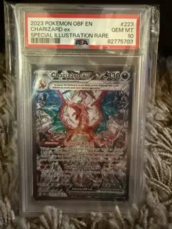 2023 Pokemon Obsidian Flames Charizard EX 223/197 PSA 10 Gem Mint SIR - Image 1