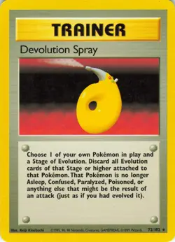 Devolution Spray - 72/102 Base Set - WOTC Unlimited - Pokemon TCG - 1999 - Image 1