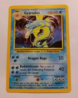 Pokemon Gyarados Base Set Unlimited, #6/102, NEAR MINT - Image 1