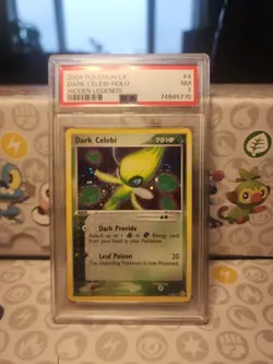 2004 Pokemon Holo Dark Celebi 4/101 Ex Hidden Legends PSA 7 NM - Image 1