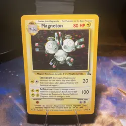 Pokemon Magneton 80HP Holo Rare Unlimited Fossil 11/62 The Pokemon Company - Image 1