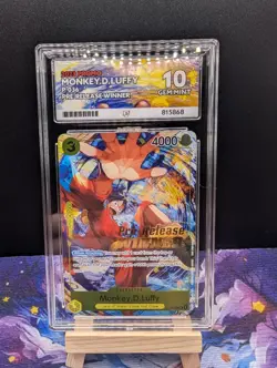 Monkey.D.Luffy Winner P-036 OP04 Pre-Release Promo One Piece TCG ACE 10 - Image 1