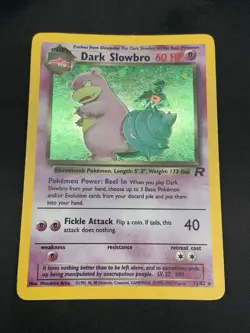 Dark Slowbro 12/82 Team Rocket Holo Rare 2000 Pokemon TCG Card MP - Image 1