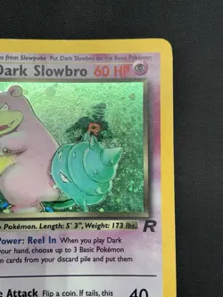 Dark Slowbro 12/82 Team Rocket Holo Rare 2000 Pokemon TCG Card MP - Image 3