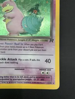 Dark Slowbro 12/82 Team Rocket Holo Rare 2000 Pokemon TCG Card MP - Image 5