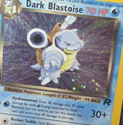 Pokemon TCG Dark Blastoise 3/82 Team Rocket Holo Rare Card LP Vintage - Image 3